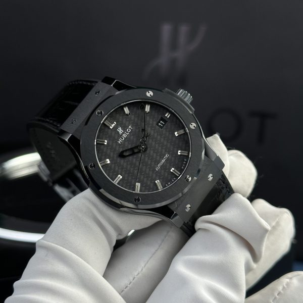 Hublot Classic Fusion Black Ceramic Rep 1:1 JJZ 42mm Carbon Dial - Tinh Chỉnh SW300