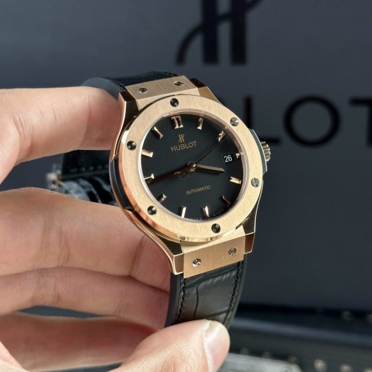 Hublot Classic Fusion Kinggold Rep 1:1 JJF 38mm Black Dial