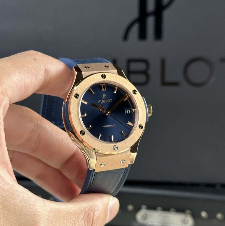 Hublot Classic Fusion Kinggold Rep 1:1 JJF 38mm Blue Dial