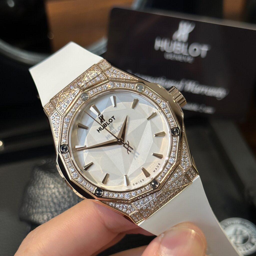 Hublot Orlinski KingGold Pave Full Swarovski Rep 1:1 HBF 40mm White Dial