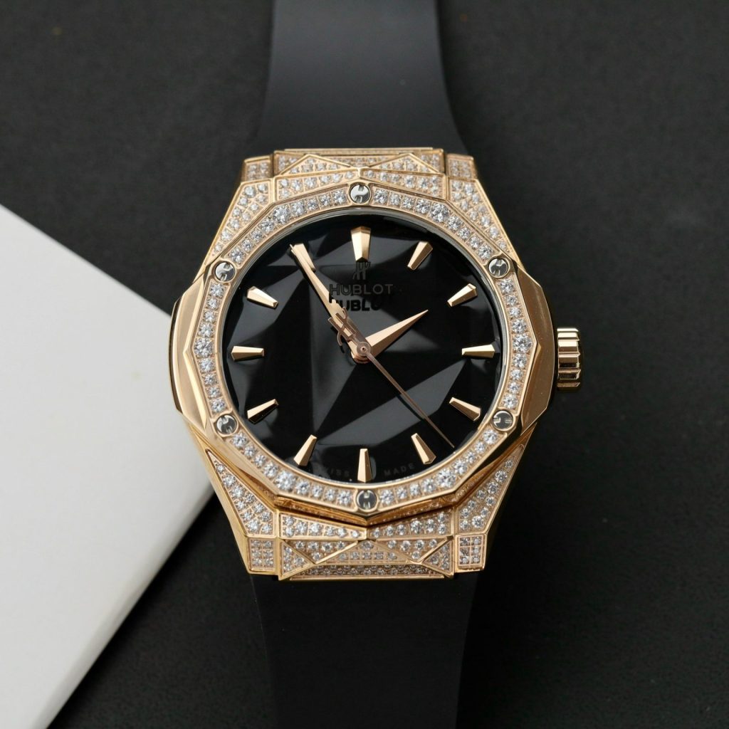 Hublot Orlinski Kinggold Pave Full Swarovski Rep 1:1 HBF 40mm Black Dial