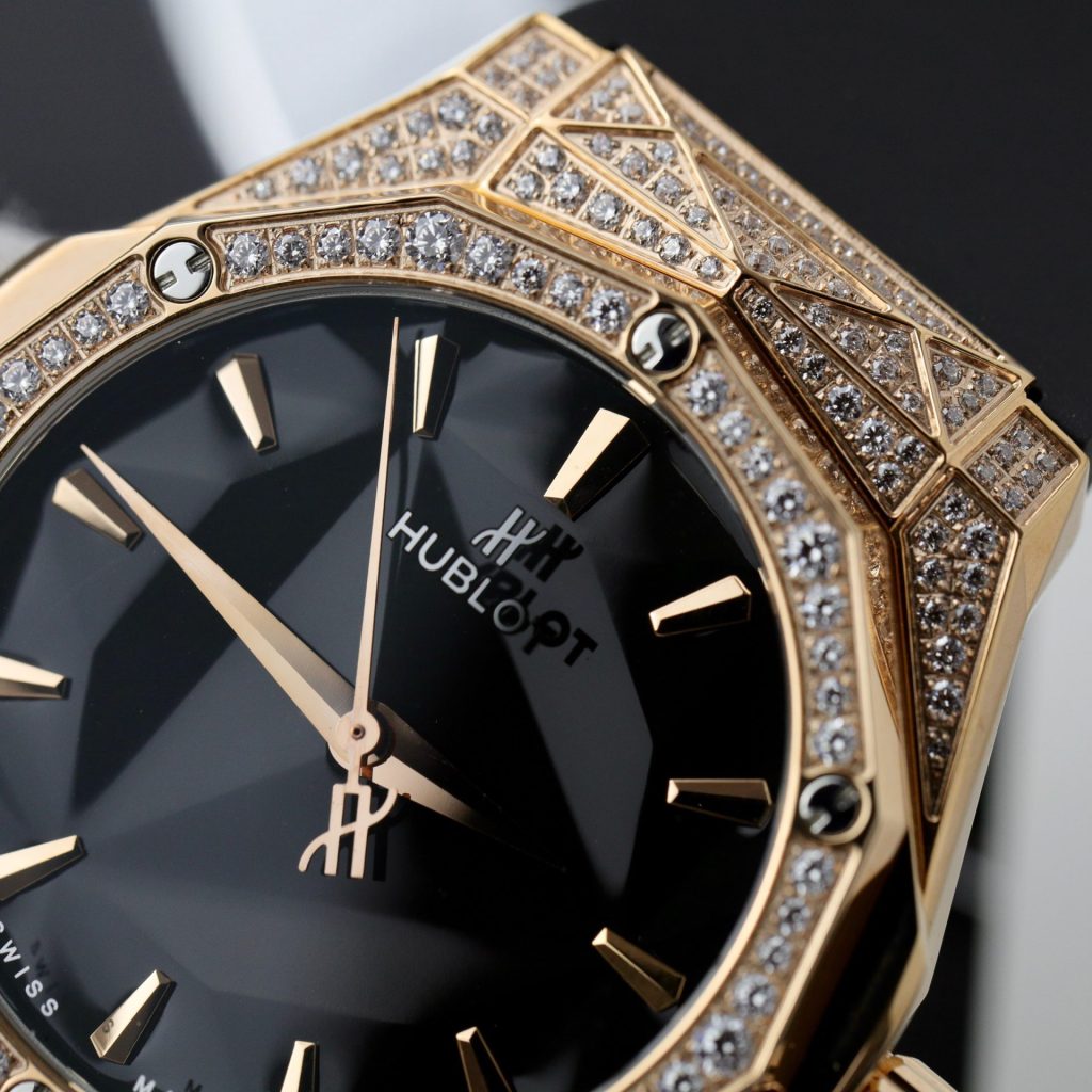 Hublot Orlinski Kinggold Pave Full Swarovski Rep 1:1 HBF 40mm Black Dial