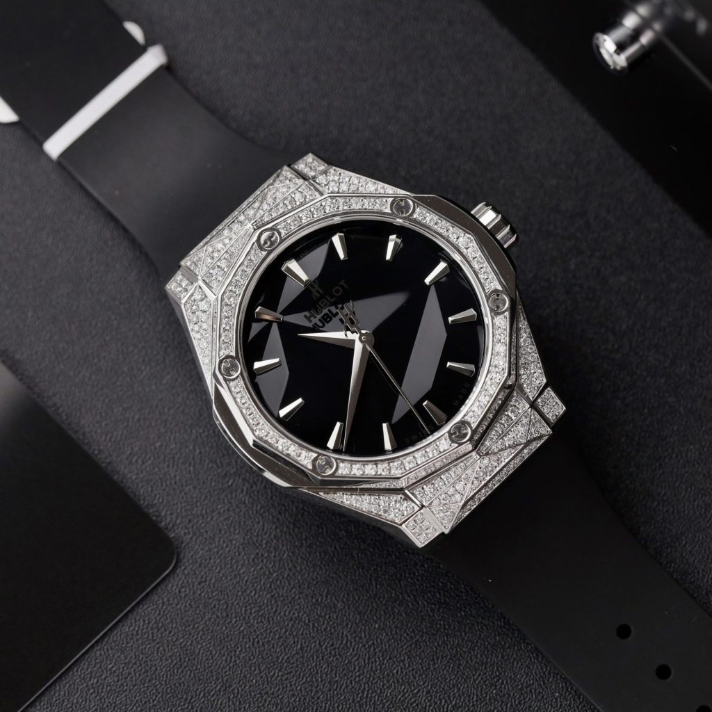 Hublot Orlinski Titanium Pave Full Natural Diamond Rep 1:1 APS 40mm Black Dial