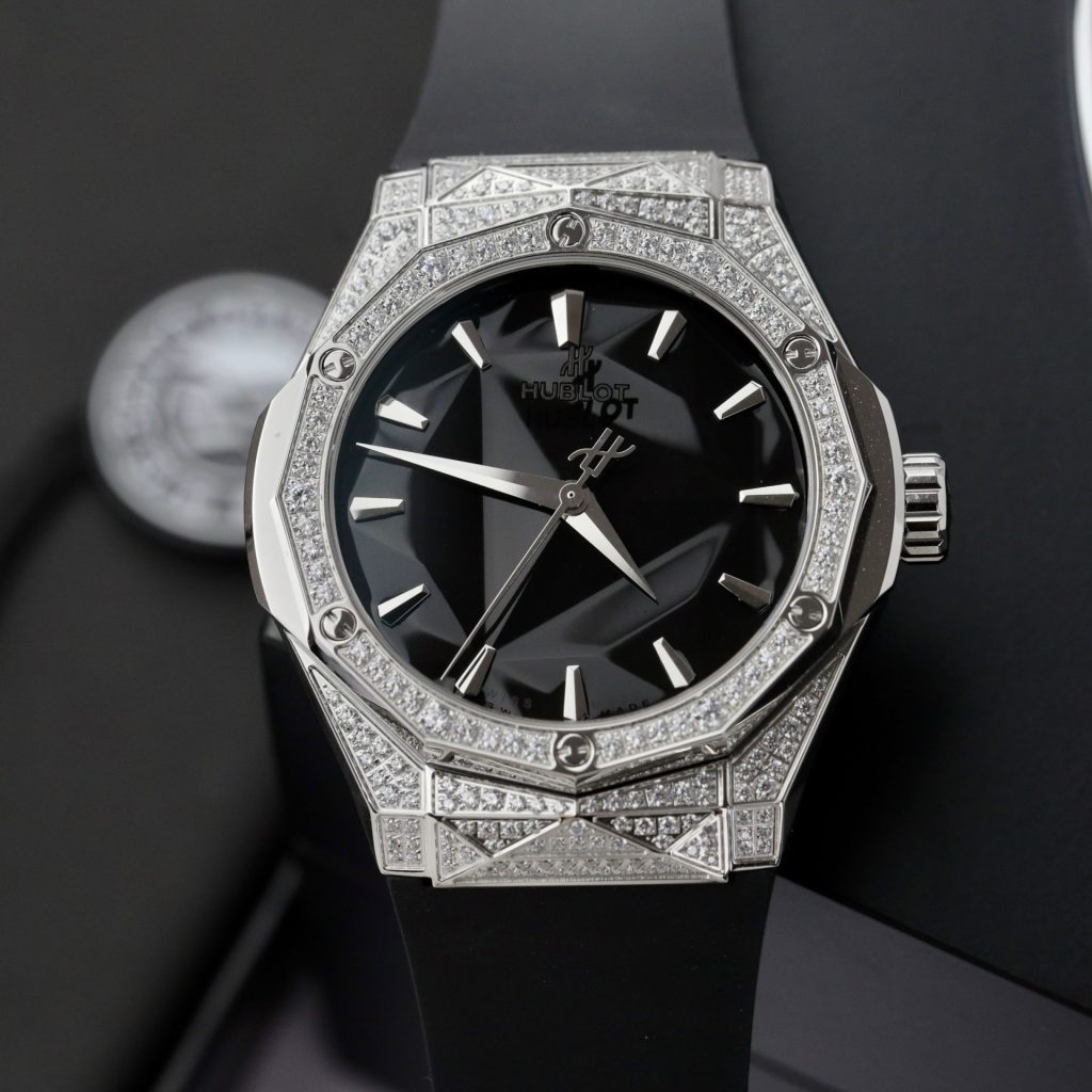 Hublot Orlinski Titanium Pave Full Swarovski Rep 1:1 HBF 40mm Black Dial