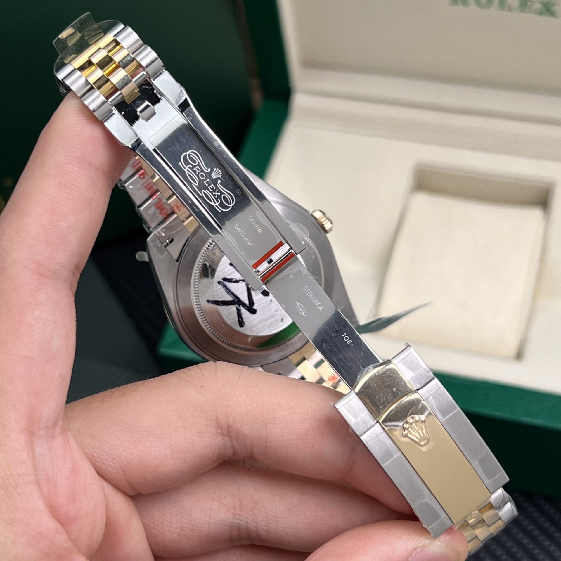 Rolex DateJust 126333 Rep 1:1 GM Factory Bọc Vàng Thật Mặt Khảm Trai Cọc Kim 41mm