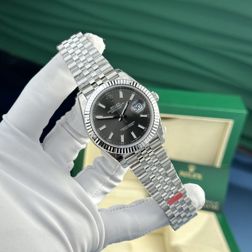 Rolex DateJust 126334 Rep 1:1 Clean Factory Mặt Xám Cọc Dạ Quang 41mm