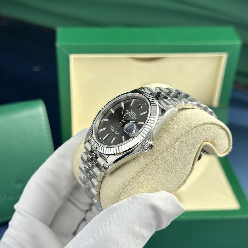 Rolex DateJust 126334 Rep 1:1 Clean Factory Mặt Xám Cọc Dạ Quang 41mm