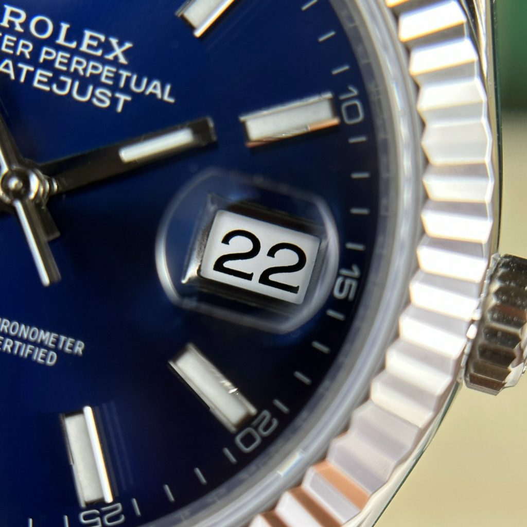 Rolex DateJust 126334 Rep 1:1 Clean Factory Mặt Xanh Dương Cọc Dạ Quang 41mm