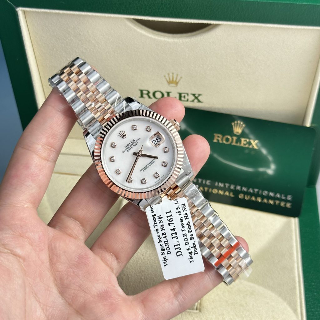 Rolex DateJust 126331 Rep 1:1 GM Factory Bọc Vàng Thật Mặt Khảm Trai Cọc Kim 41mm