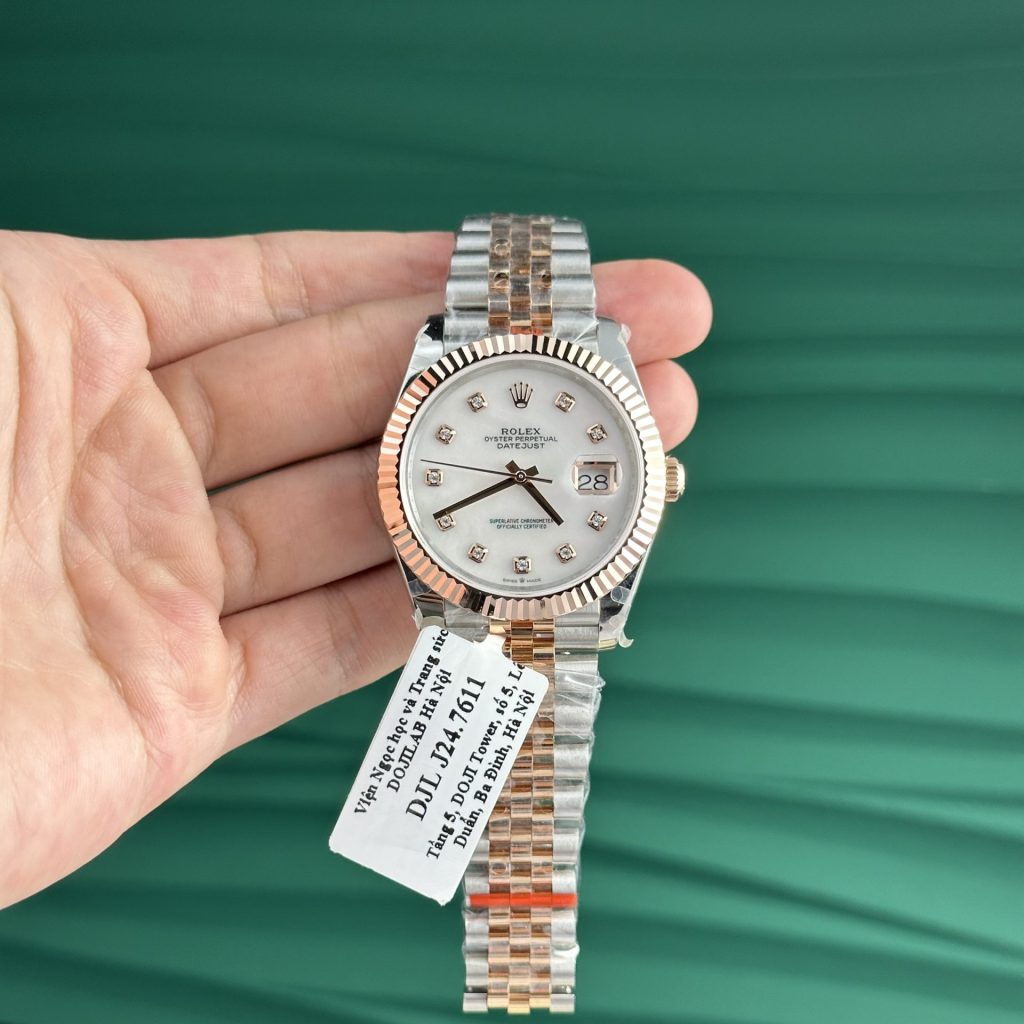 Rolex DateJust 126331 Rep 1:1 GM Factory Bọc Vàng Thật Mặt Khảm Trai Cọc Kim 41mm