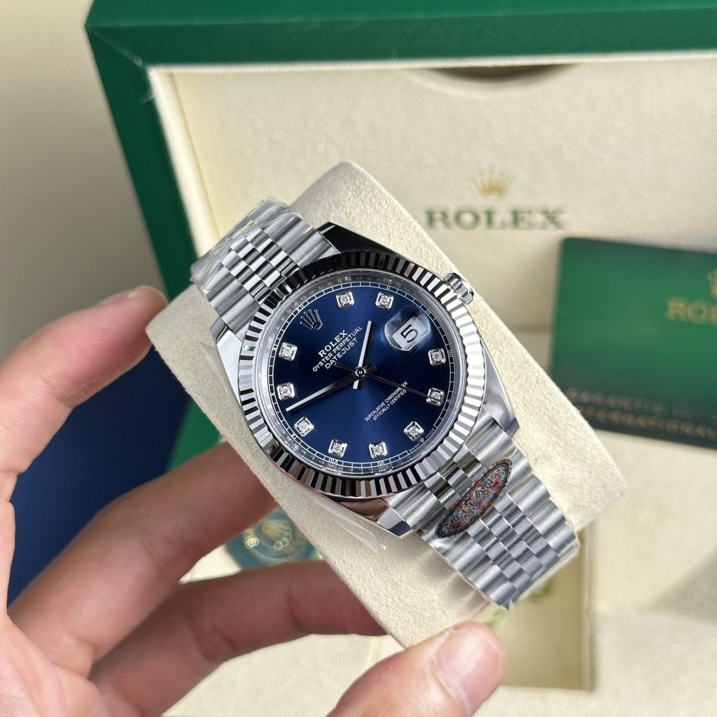 Rolex DateJust 126334 Rep 1:1 Clean Factory  Mặt Xanh Dương Cọc Kim 41mm