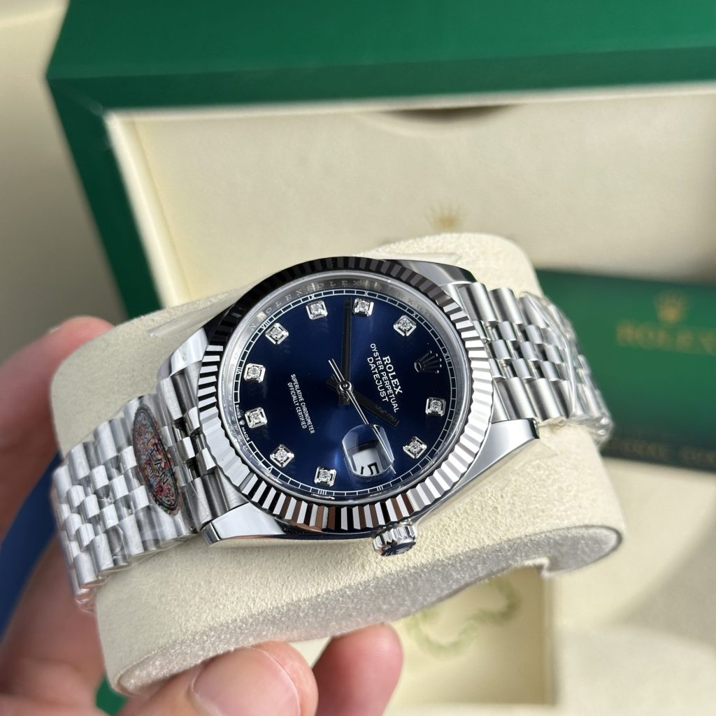 Rolex DateJust 126334 Rep 1:1 Clean Factory  Mặt Xanh Dương Cọc Kim 41mm