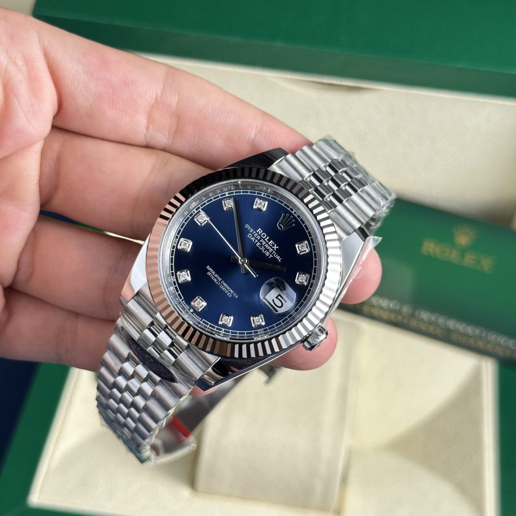 Rolex DateJust 126334 Rep 1:1 Clean Factory  Mặt Xanh Dương Cọc Kim 41mm