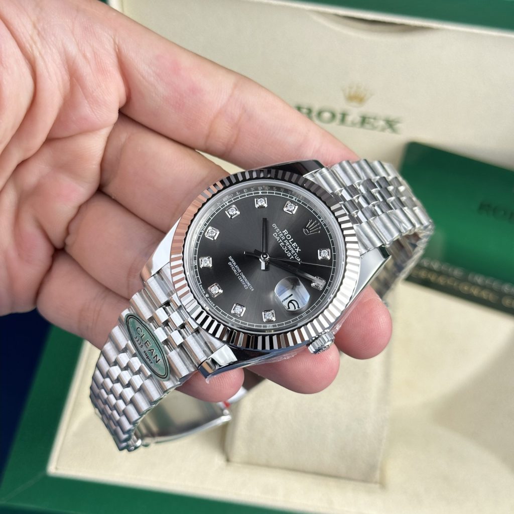 Rolex DateJust 126334 Rep 1:1 Clean Factory Mặt Xám Cọc Kim 41mm