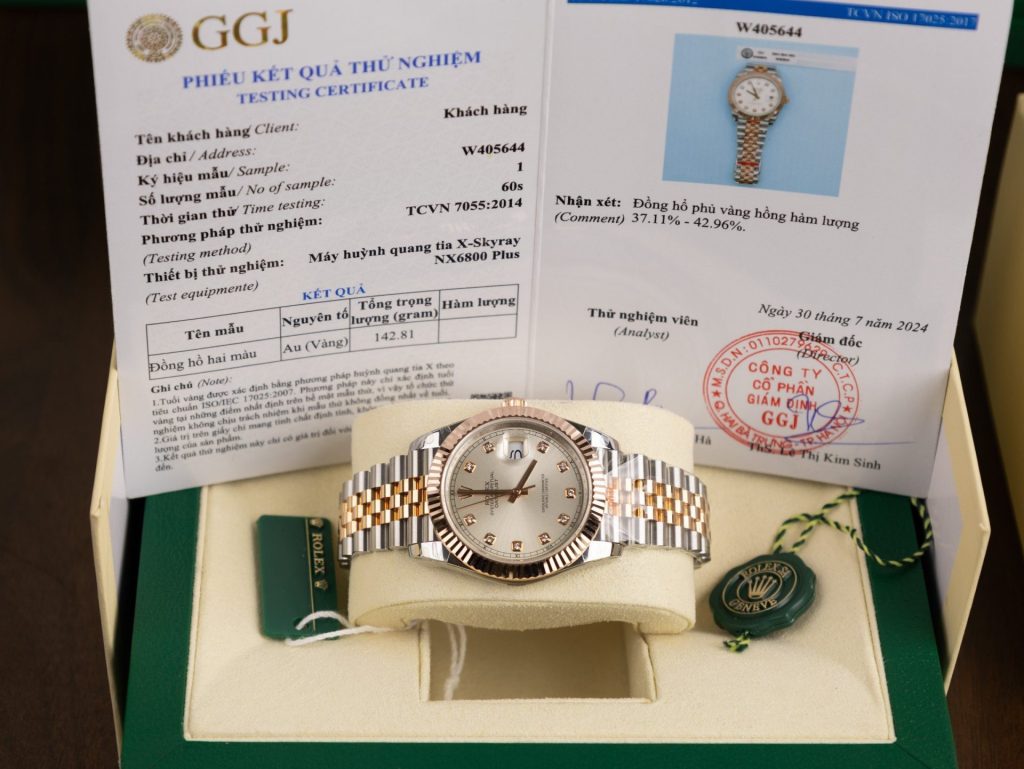 Rolex DateJust 126331 Rep 1:1 GM Factory Bọc Vàng Thật Mặt Sundust Cọc Kim 41mm