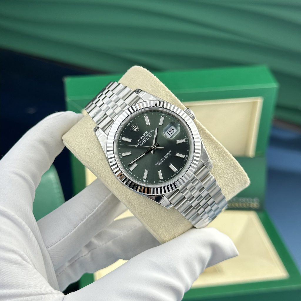 Rolex DateJust 126334 Rep 1:1 Clean Factory Mặt Xanh Lá Cọc Dạ Quang 41mm