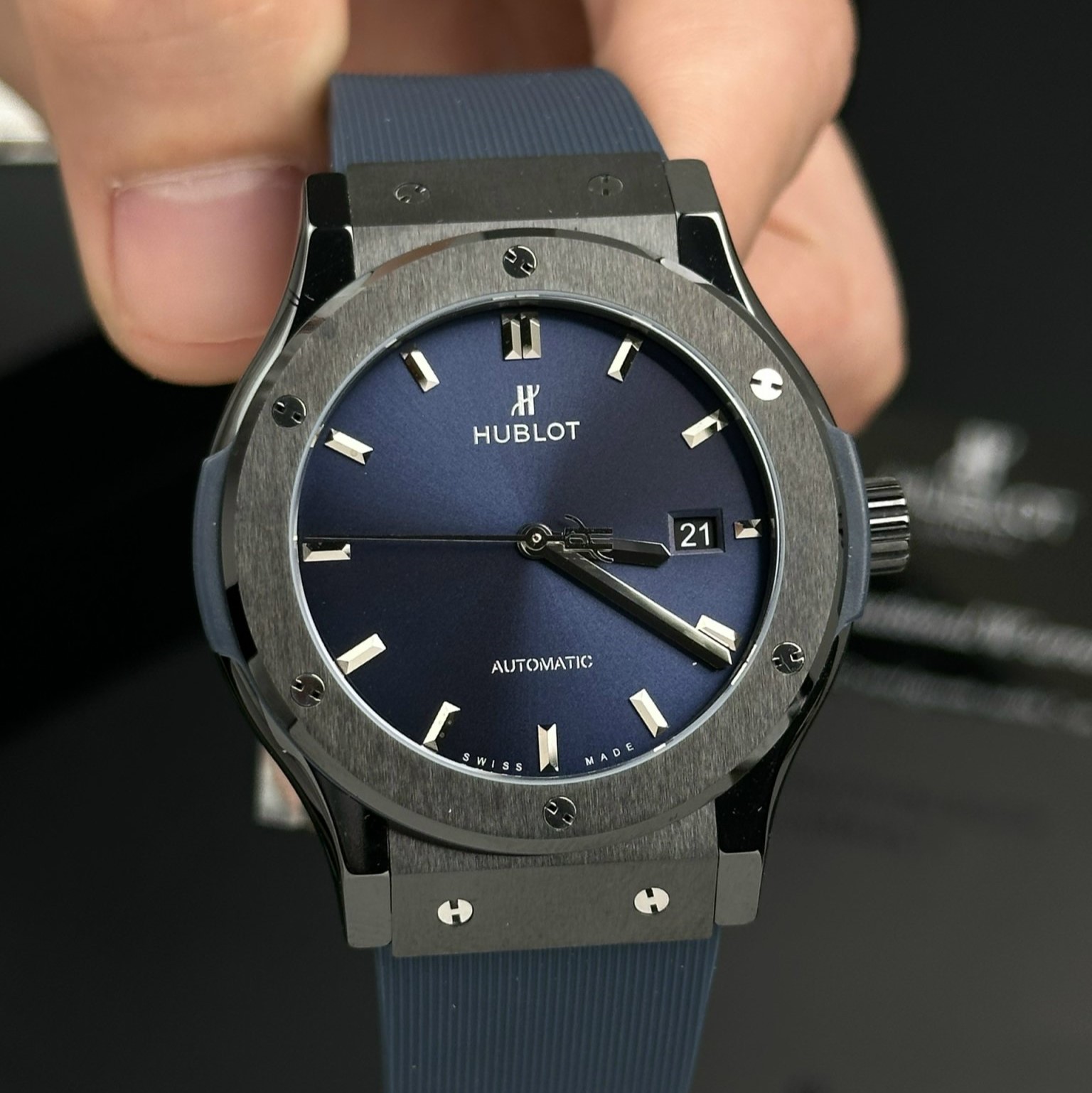 Hublot Classic Fusion Ceramic Rep 1:1 JJZ 42mm Blue Dial