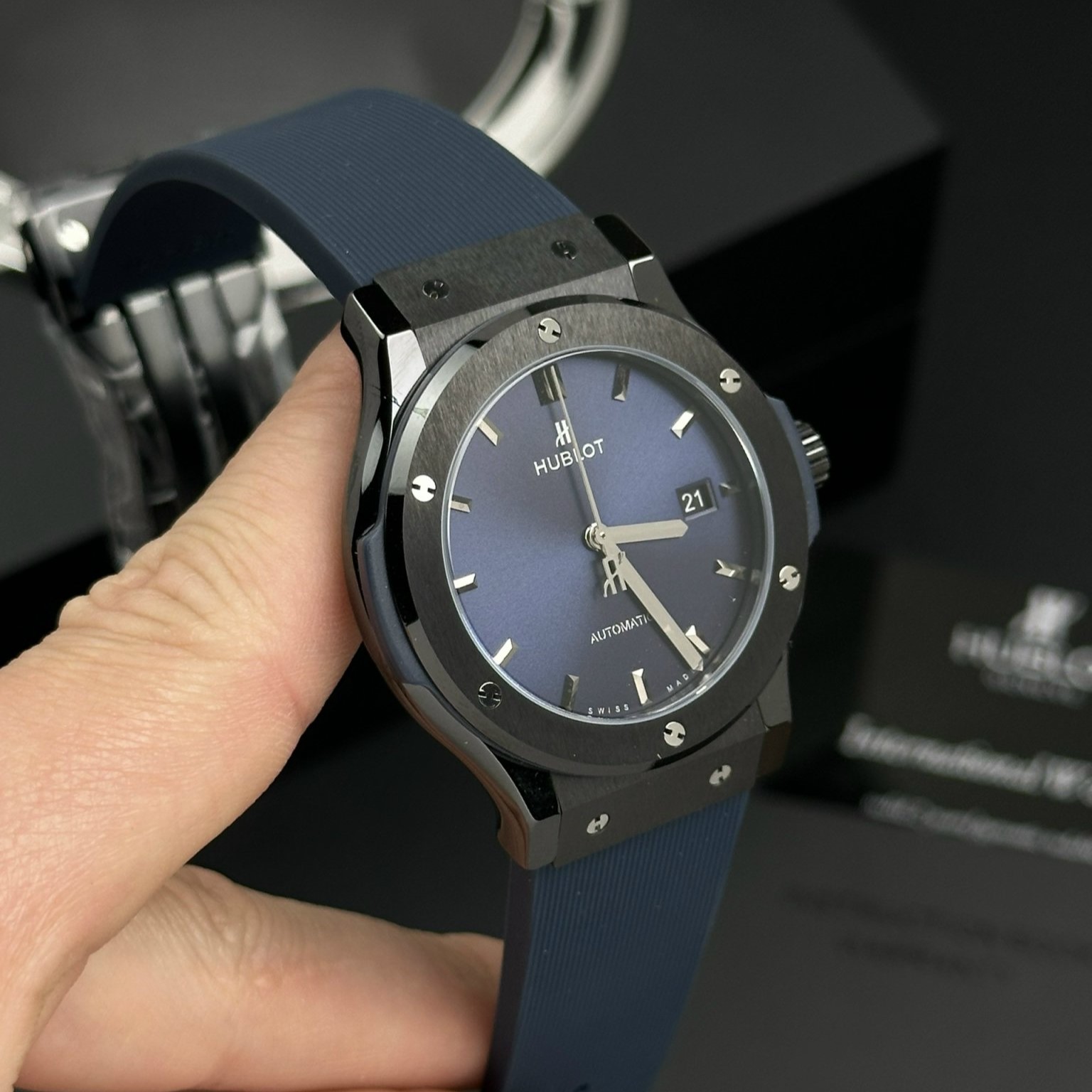 Hublot Classic Fusion Ceramic Rep 1:1 JJZ 42mm Blue Dial